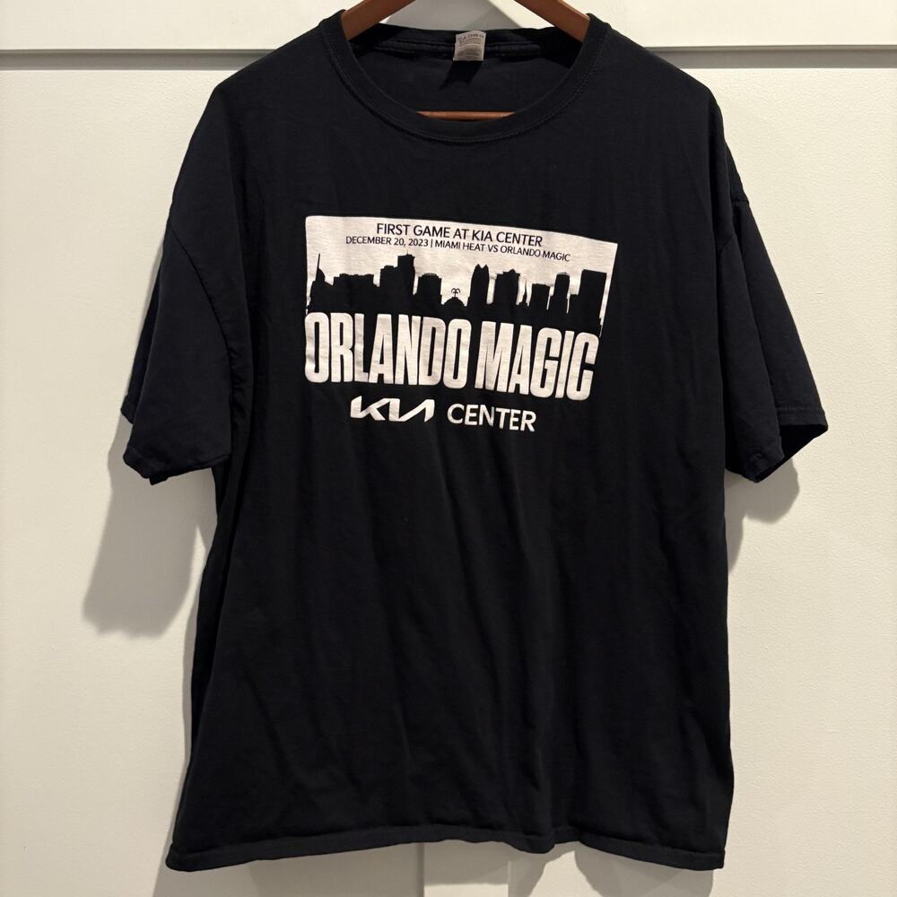 Orlando Magic KIA‎ Center Inaugural Game Shirt 2023 Miami Heat vs Magic XL Black